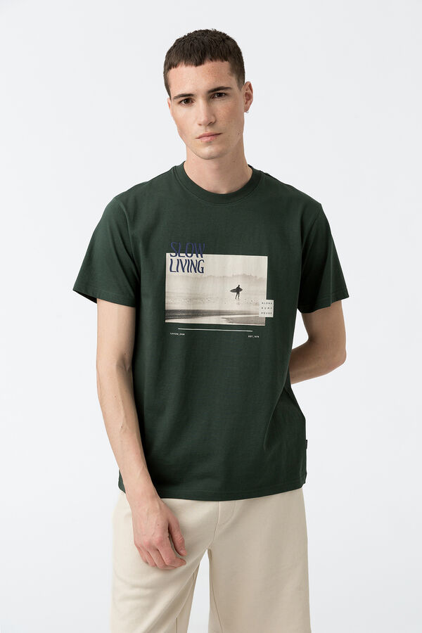 Tiffosi T-shirt estampada verde