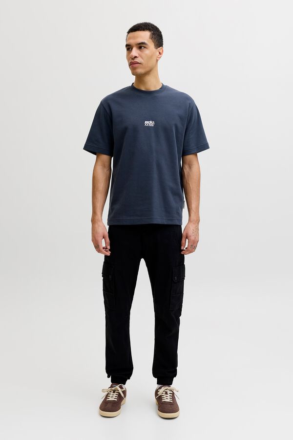 Jack & Jones Camiseta regular fit logo azul