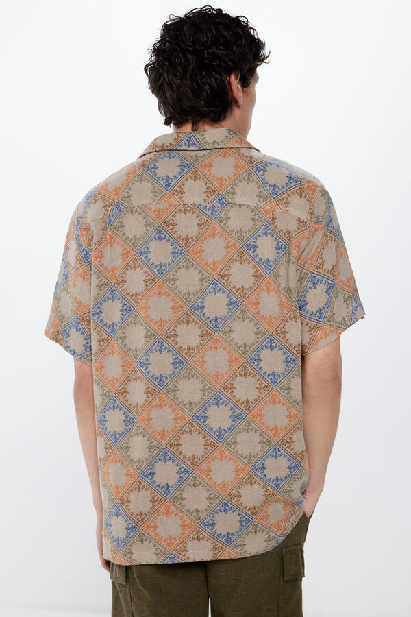 Springfield Camisa r&uacute;stica estampada vermelho