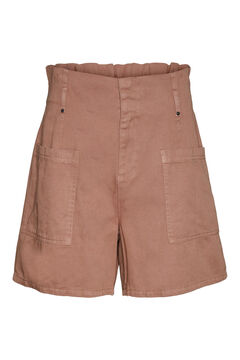 Springfield Pantalones cortos de algodón marrón medio