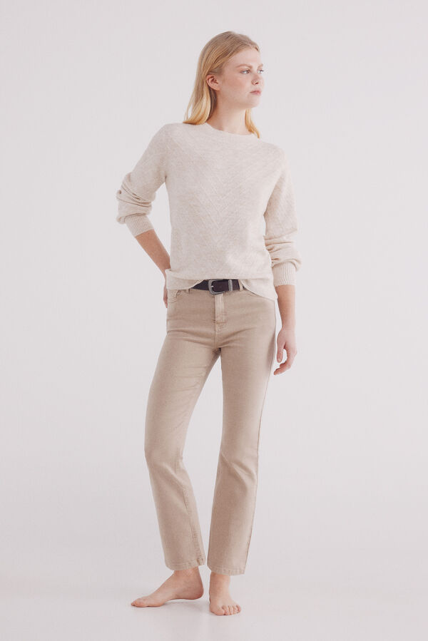 Springfield Jeans kick flare color beige