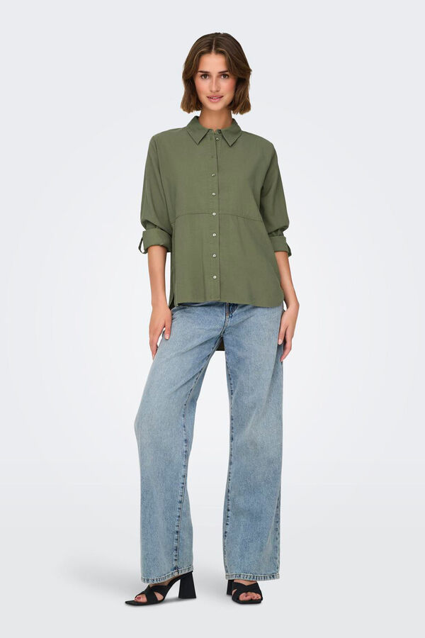 JDY Camisa de manga comprida verde