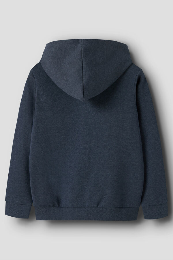 Name It Sweatshirt com fecho-&eacute;clair e capuz para meninos azul