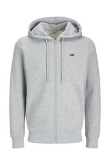 JJ REBEL Sweathsirt fecho-&eacute;clair com capuz cinzento