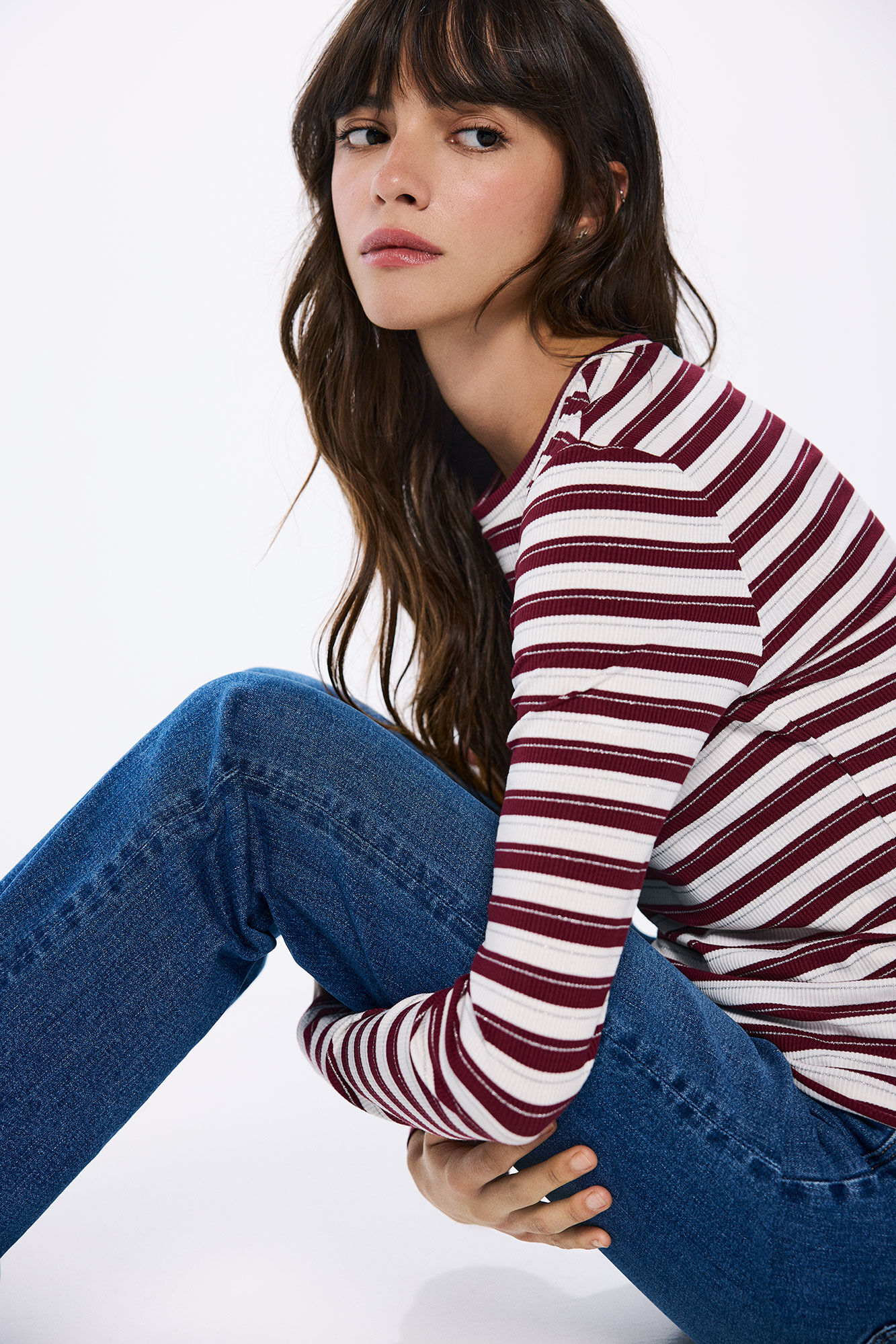 Springfield Camiseta rayas lurex