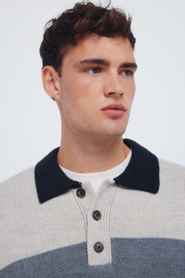 Springfield Jersey polo botones azul