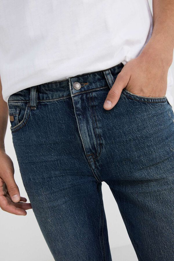 Springfield Jeans slim lavado medio turquesa