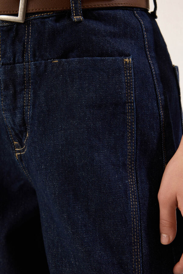 Trendyol Pantal&oacute;n vaquero holgado azul