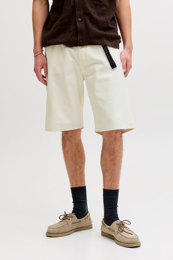 Jack & Jones Bermuda baggy fit denim blanco