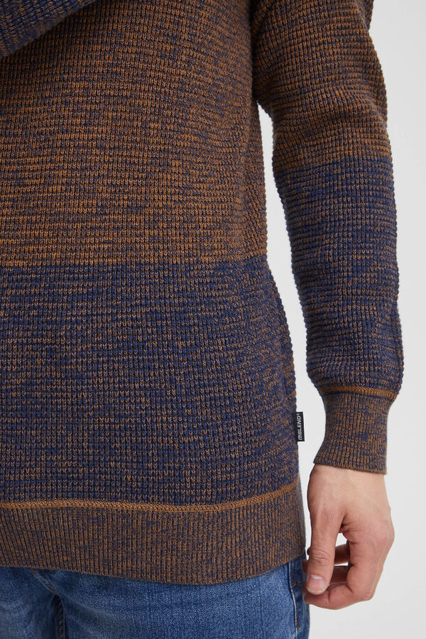 Blend Camisola de malha gola redonda  azul