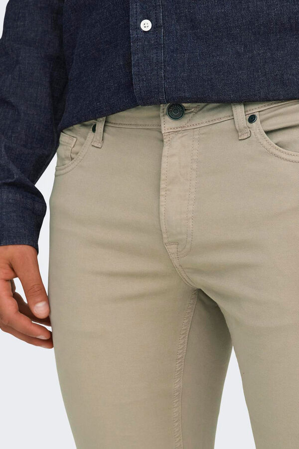 Only & Sons Jeans slim fit masculino cinzento