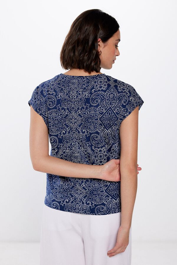 Springfield Camiseta Estampada azul