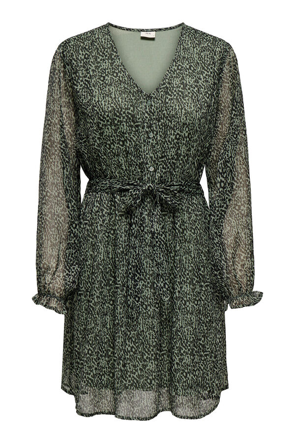 JDY Vestido de manga larga gris