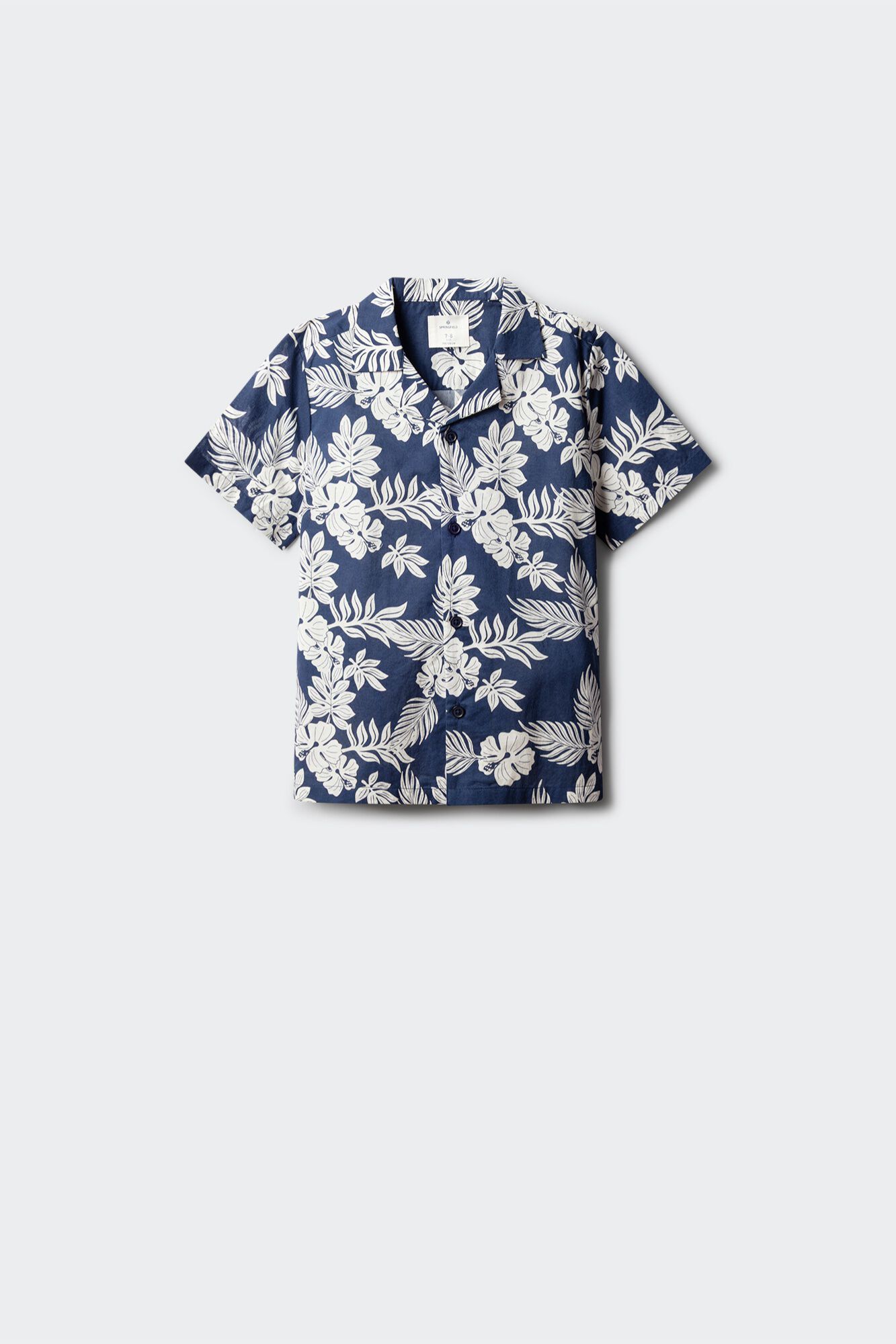 Springfield Kids Camisa manga corta flores azules ni&ntilde;o
