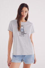 Springfield Camiseta gr&aacute;fica gris