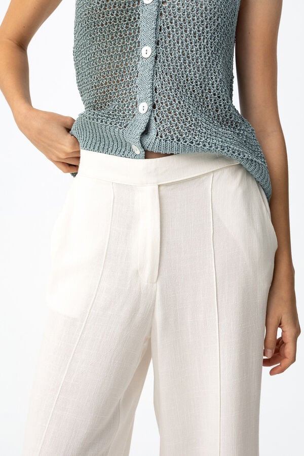 Tiffosi Pantal&oacute;n culotte ancho blanco