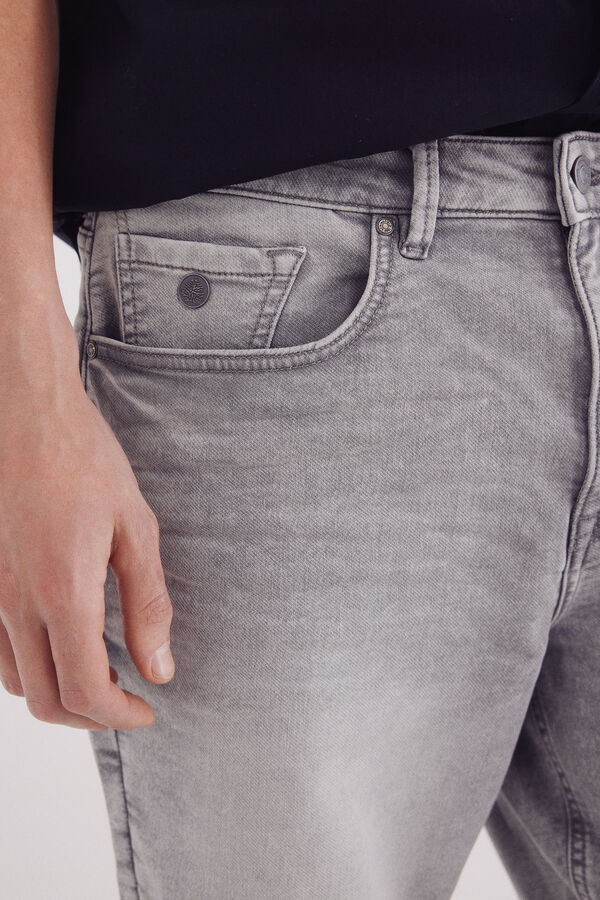 Springfield Bermudas de ganga em knit denim  cinzento