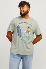 Jack & Jones PLUS T-shirt standard fit Zion Plus verde