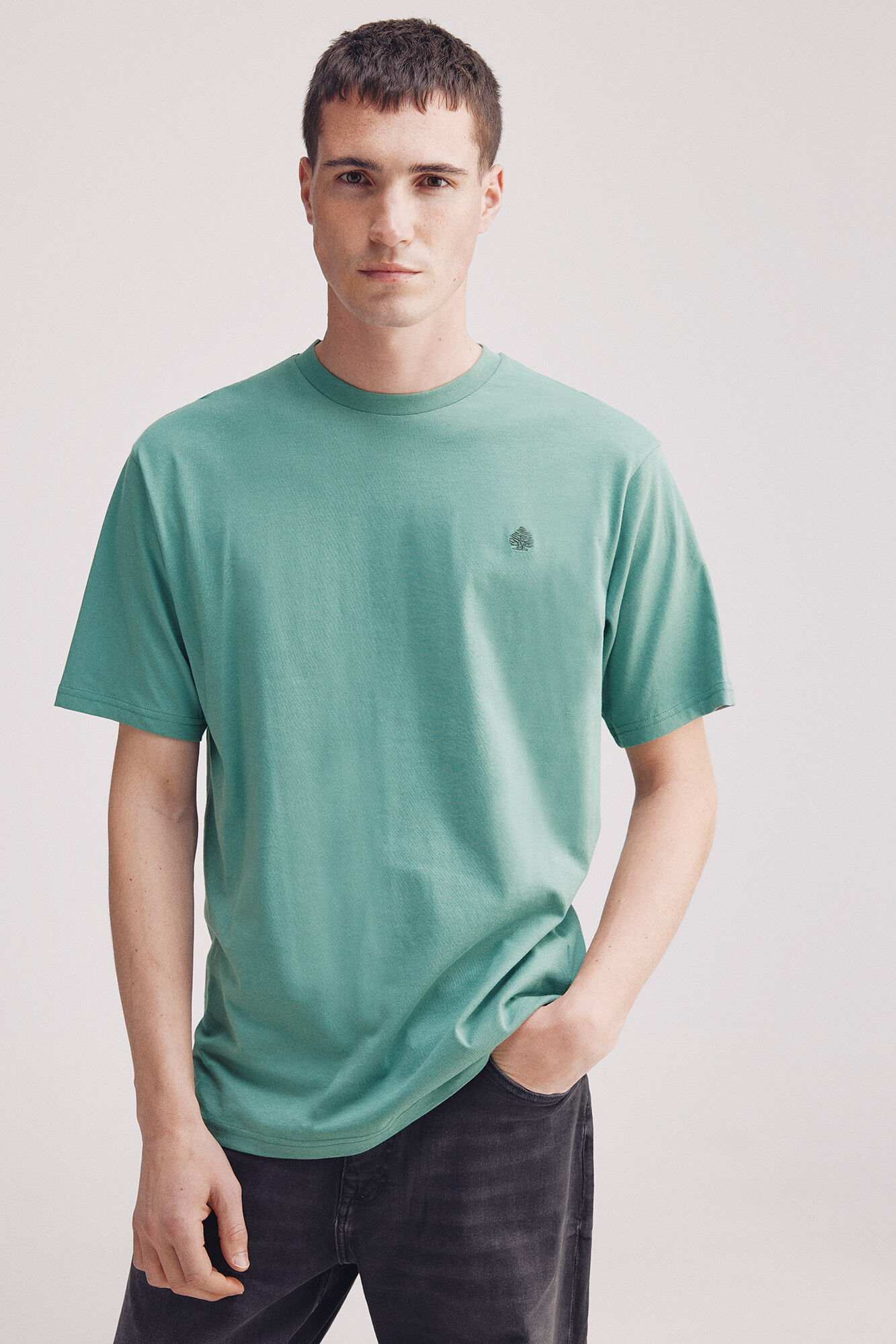 Springfield Camiseta b&aacute;sica com gola redonda