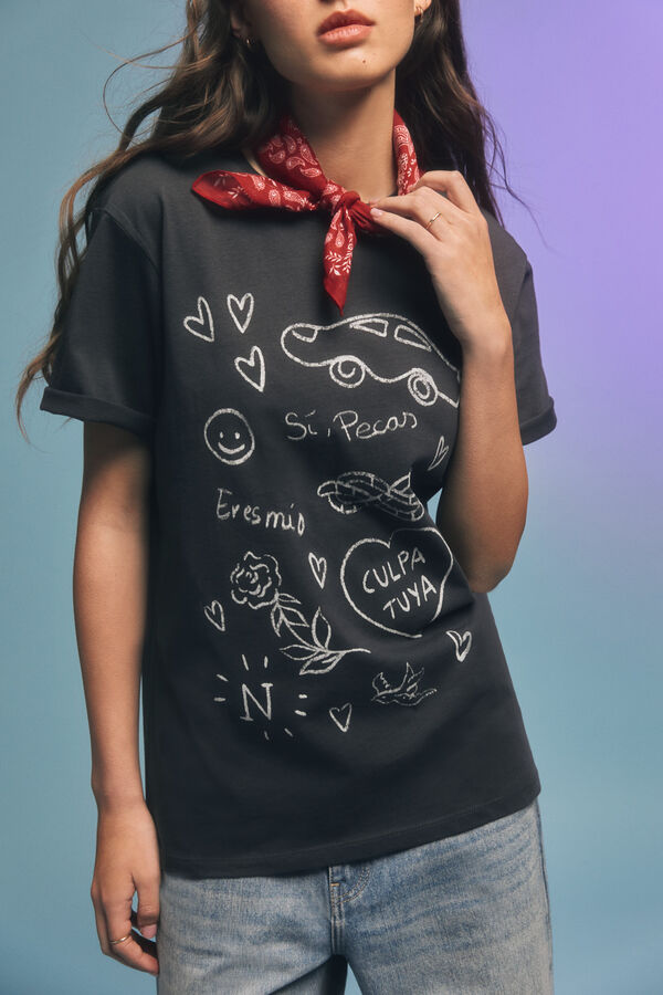 Springfield Camisola gr&aacute;fica cinzento