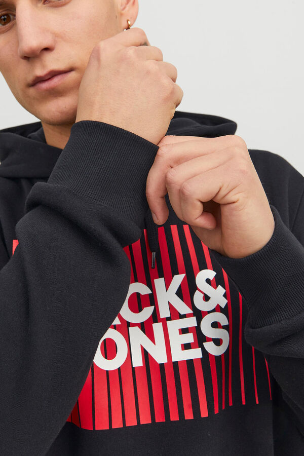 Jack & Jones Colete comprido acolchoado preto