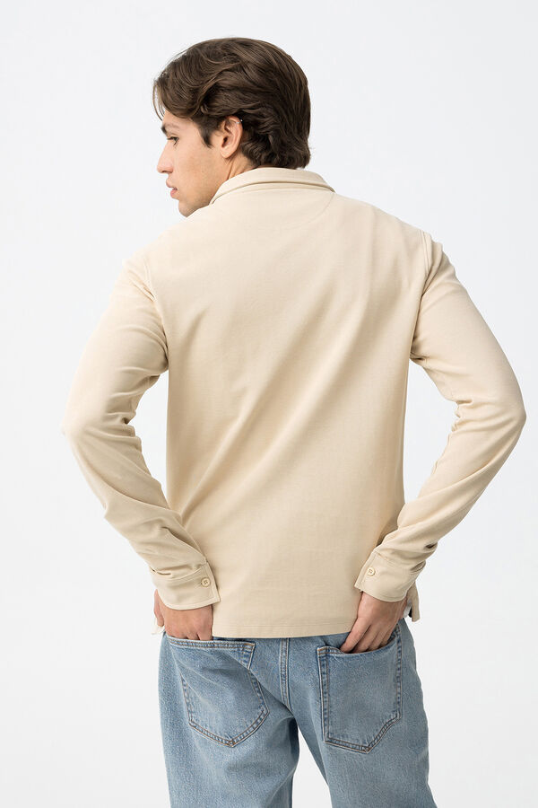 Tiffosi Polo de manga larga beige