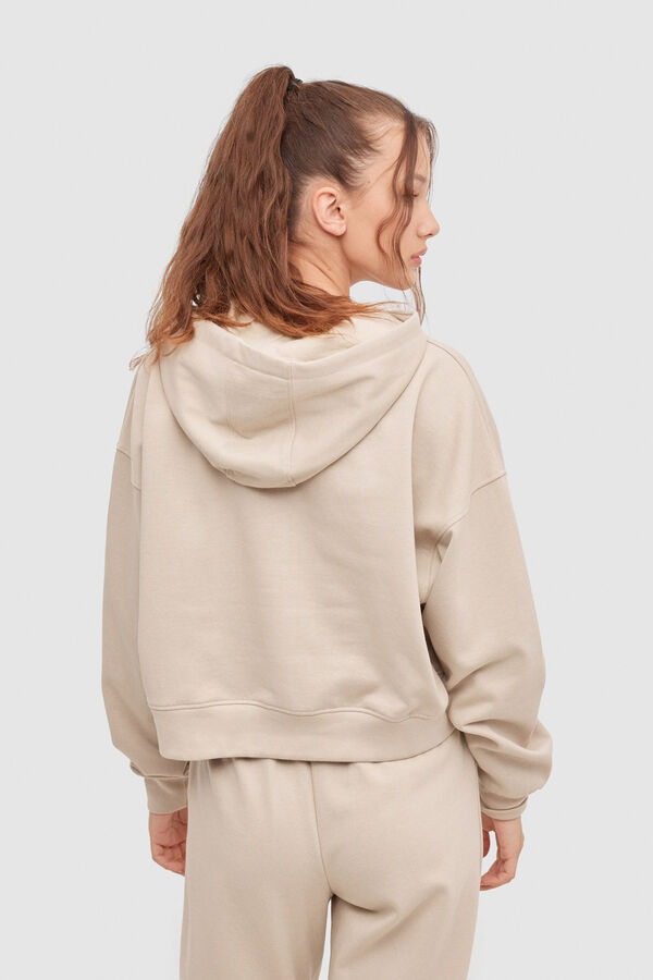 Inside Sweatshirt Capuz com Estampado cru