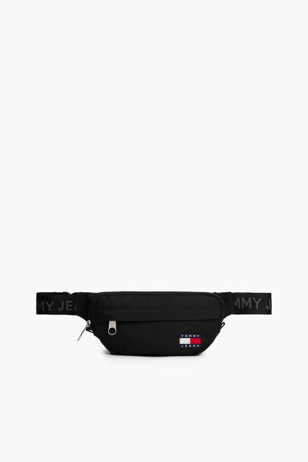 Tommy Jeans Bolsa de cintura Tommy Jeans com logo da bandeira preto