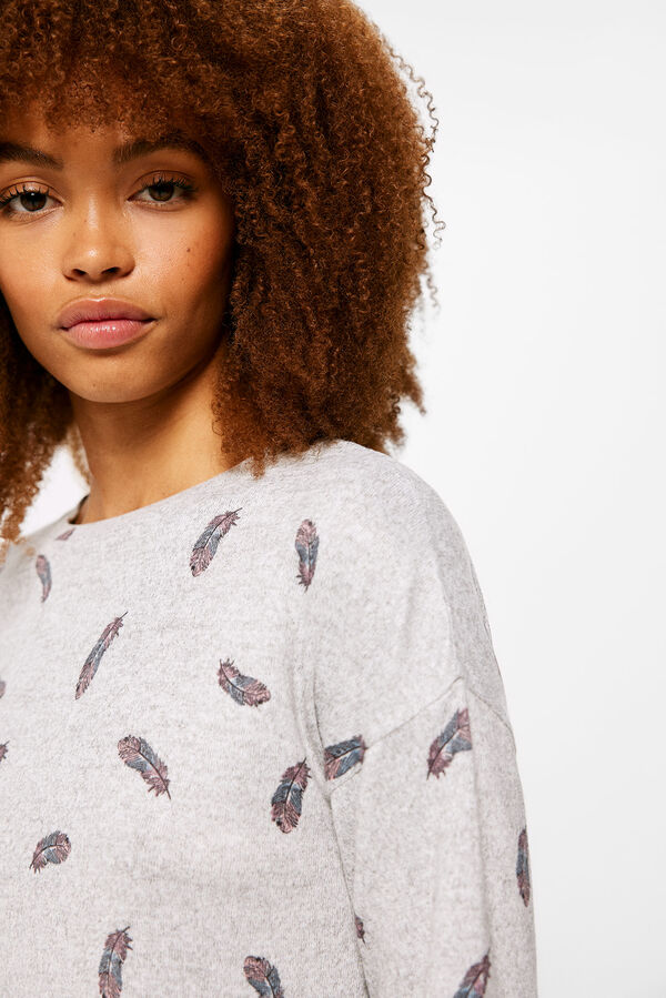 Springfield T-shirt estampada Bimatéria cinzento