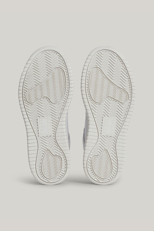 Tommy Jeans Plataforma basket de mujer Tommy Jeans con bandera blanco