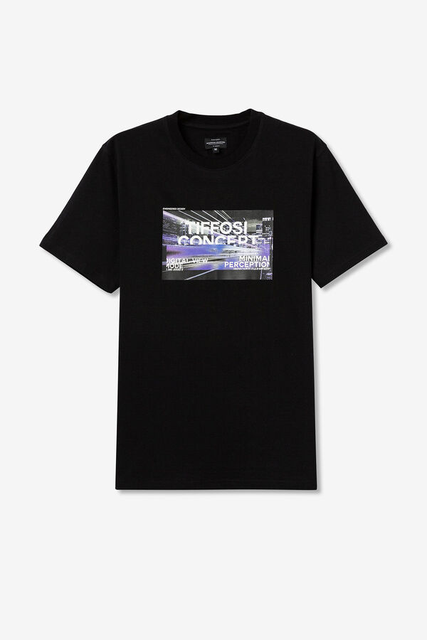 Tiffosi T-shirt estampada preto