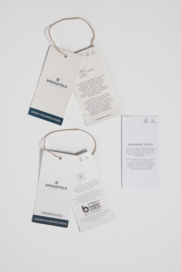 Springfield Bermuda ligera color slim fit blanco