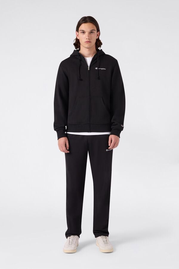 Champion Sweatshirt com capuz e fecho-&eacute;clair preto