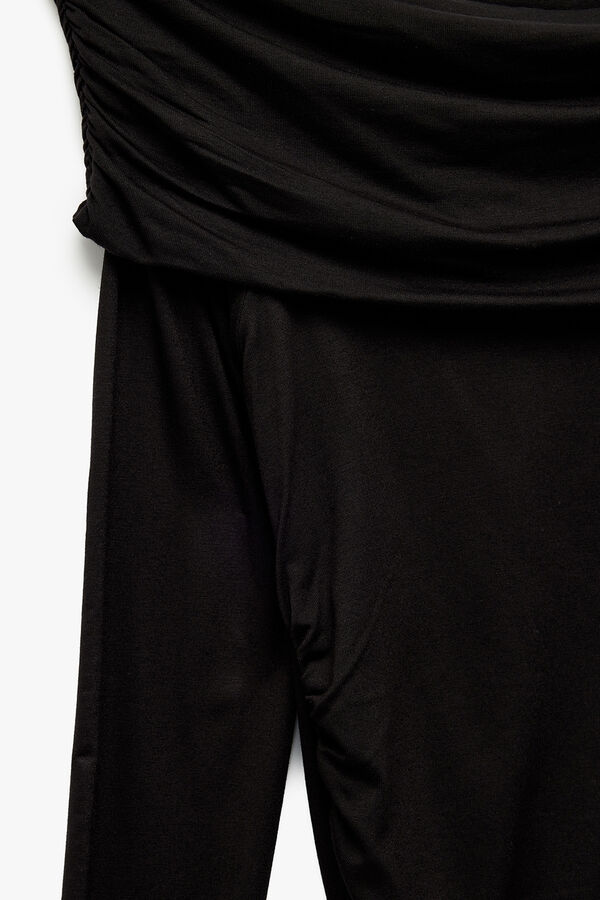 Koton T-shirt ombro a ombro preto