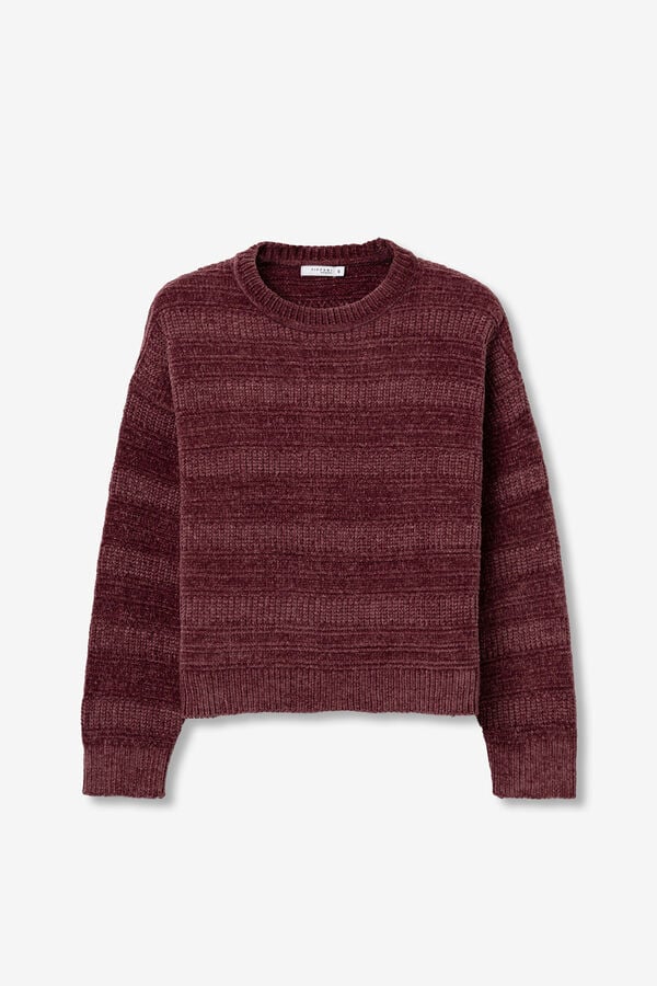 Tiffosi Jersey Relaxed Punto Aterciopelado burdeos