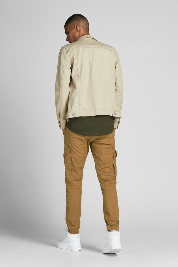 Jack & Jones Pantal&oacute;n cargo slim fit marr&oacute;n