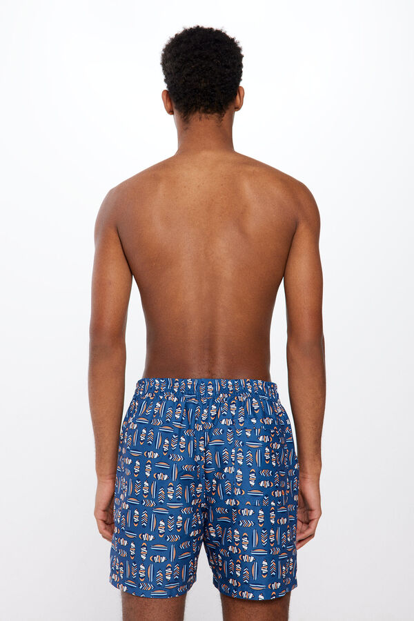 Springfield Ba&ntilde;ador estampado surf azul
