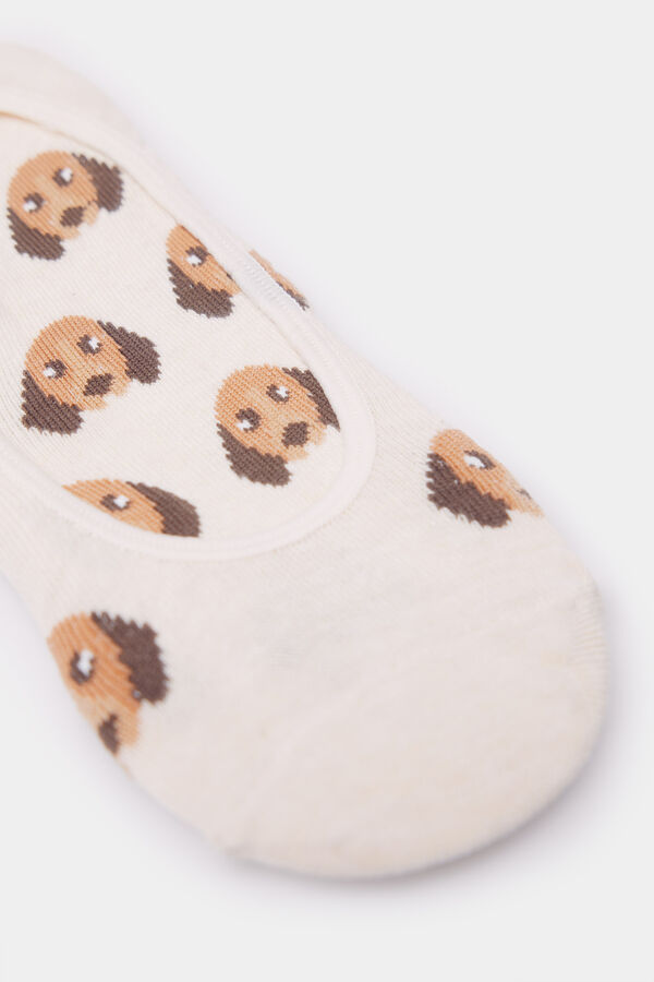 Springfield Meia invis&iacute;vel para cachorro bege