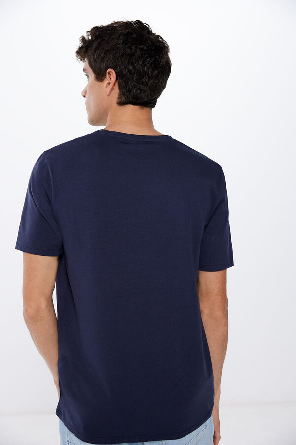 Springfield Camiseta cuello redondo elastan azul