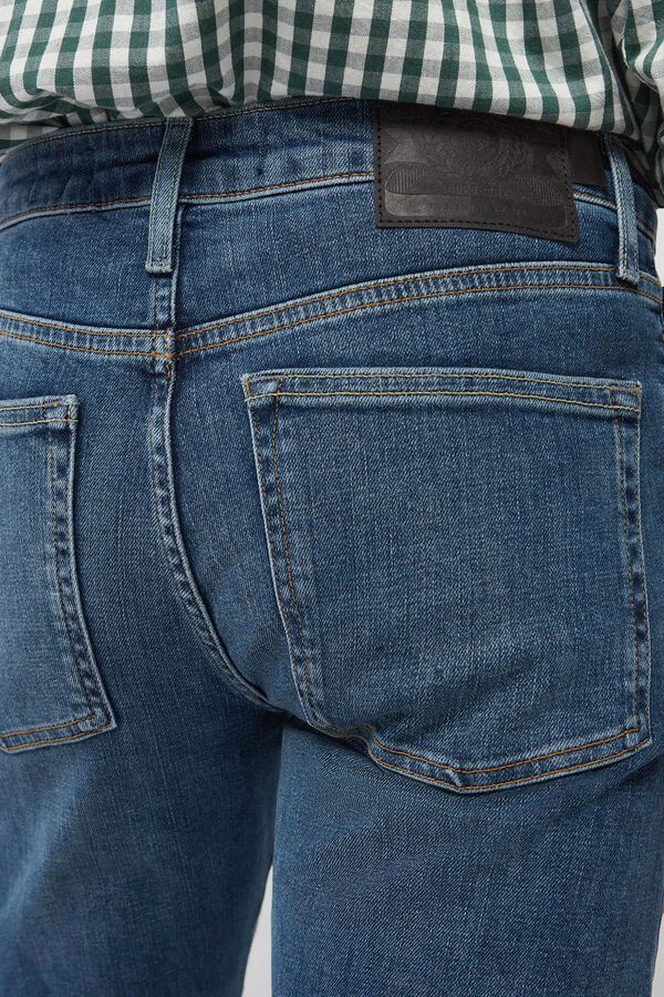 Springfield Jeans retos e entalhados de algodão orgânico Vintage azulado
