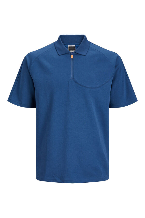 Jack & Jones Polo fecho-éclair azul