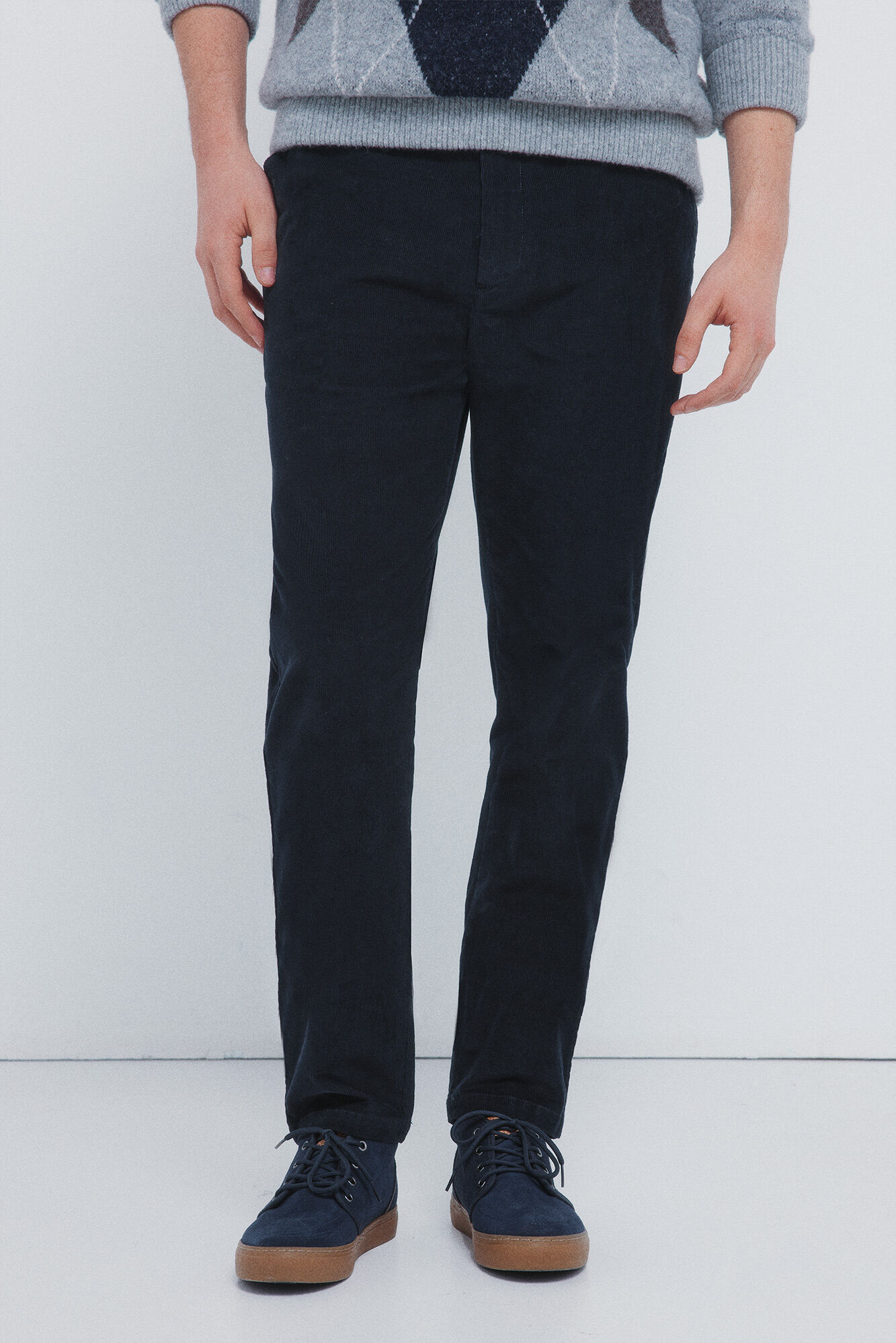 Springfield Cal&ccedil;as chino slim fit de veludo cotel&ecirc; micro