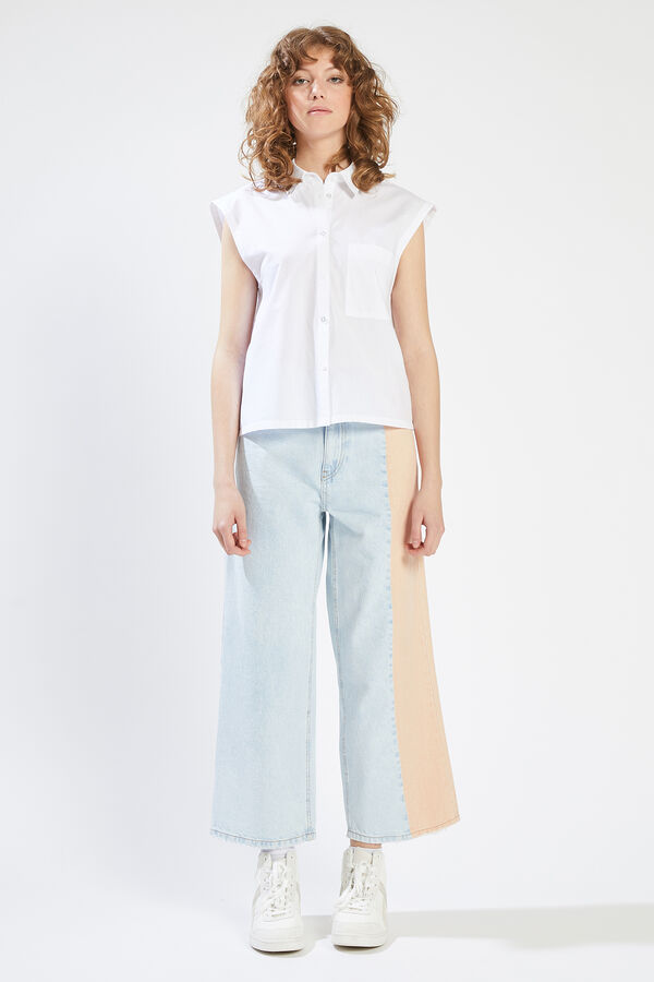 Pimkie Camisa sin mangas blanco