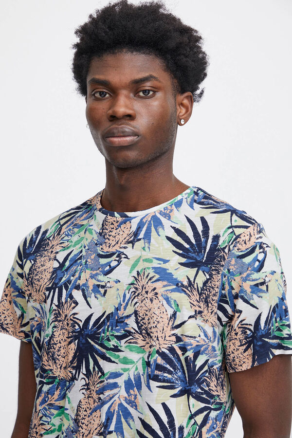 Blend Camiseta Manga Corta Estampada blanco