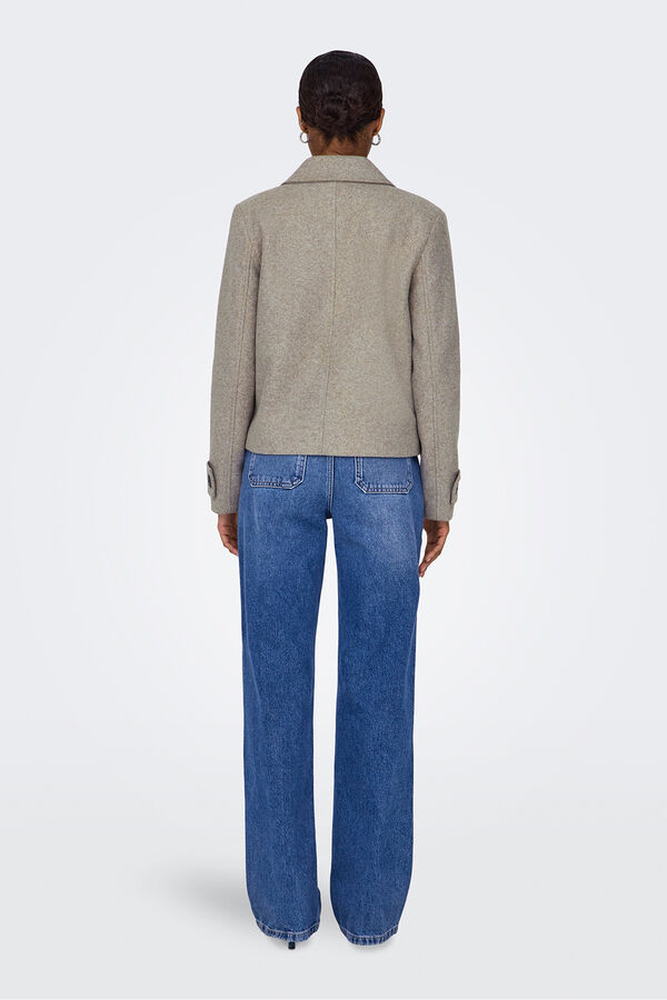 Only Abrigo corto de pa&ntilde;o marr&oacute;n