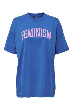 Springfield Camiseta oversize Feminism azul medio