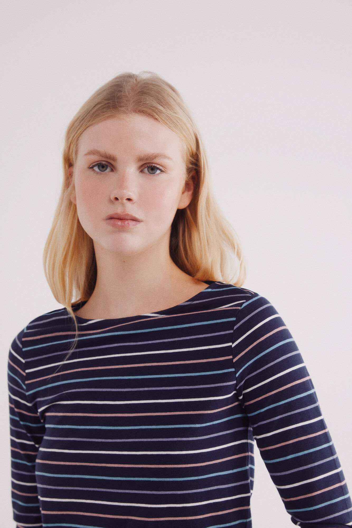 Springfield Camiseta rayas cuello barca algod&oacute;n