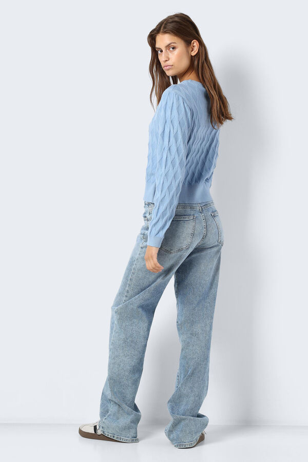 Noisy May C&aacute;rdigan de punto de viscosa azul