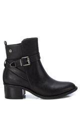 XTI Botin con tacon bajo y hebilla negro