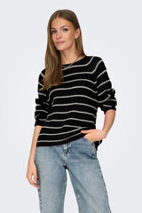 JDY Camisola &agrave;s riscas preto